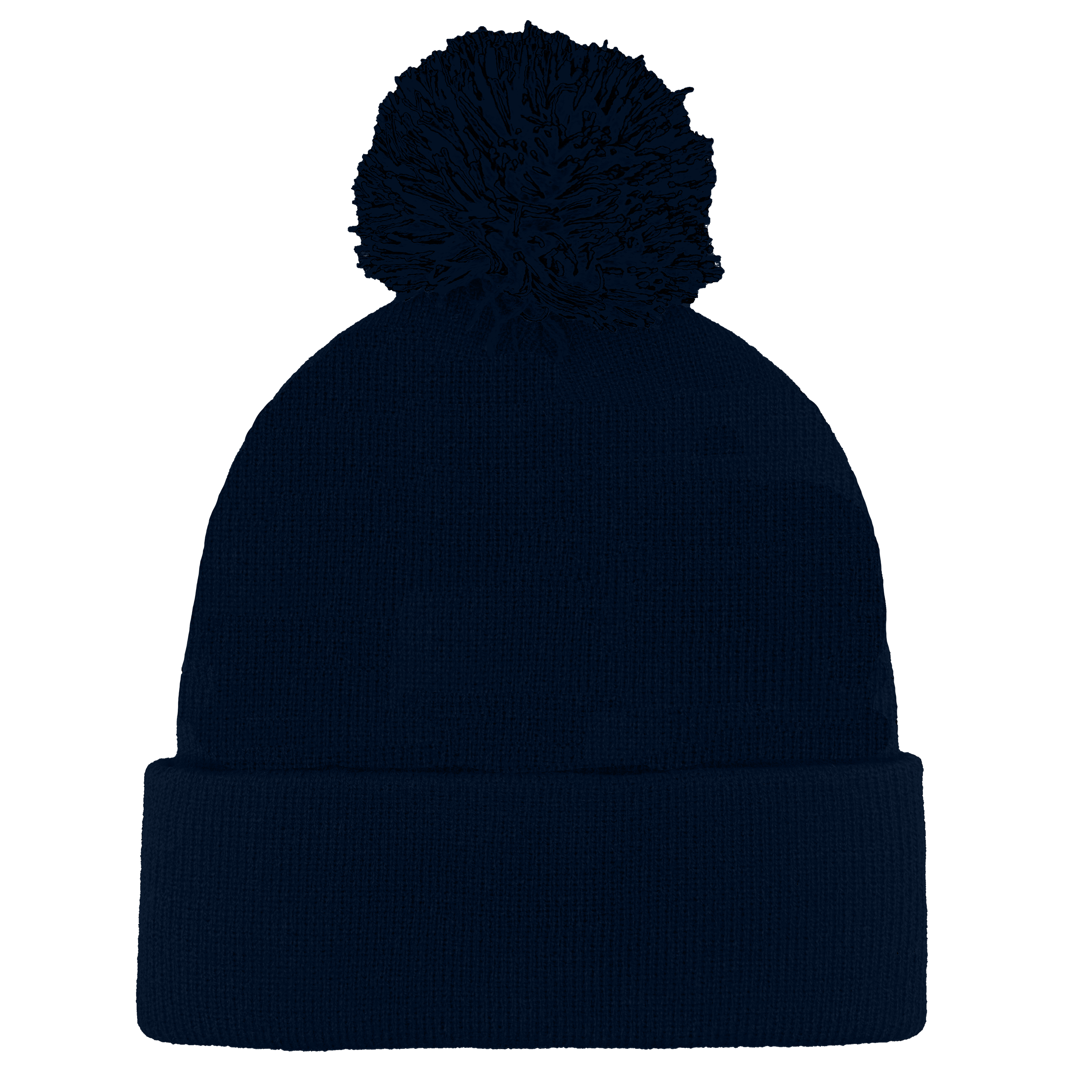 Headwear24 Cuffed Knitted Pom Pom Beanie