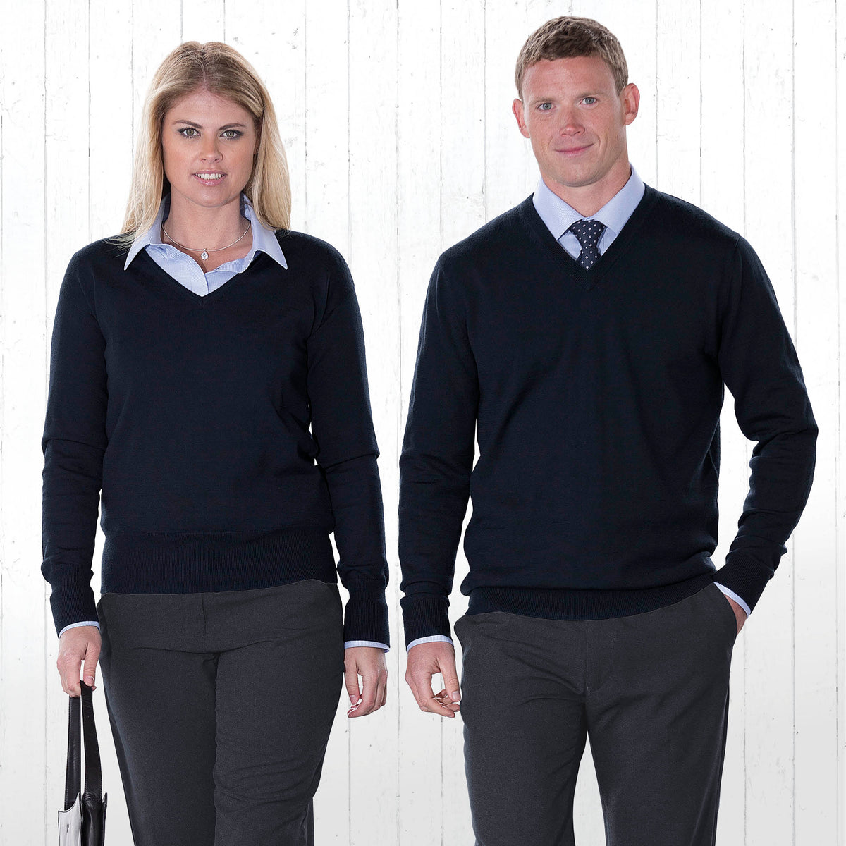 Merino Detailed Vee Pullover - Mens – Impact Apparel and Merch