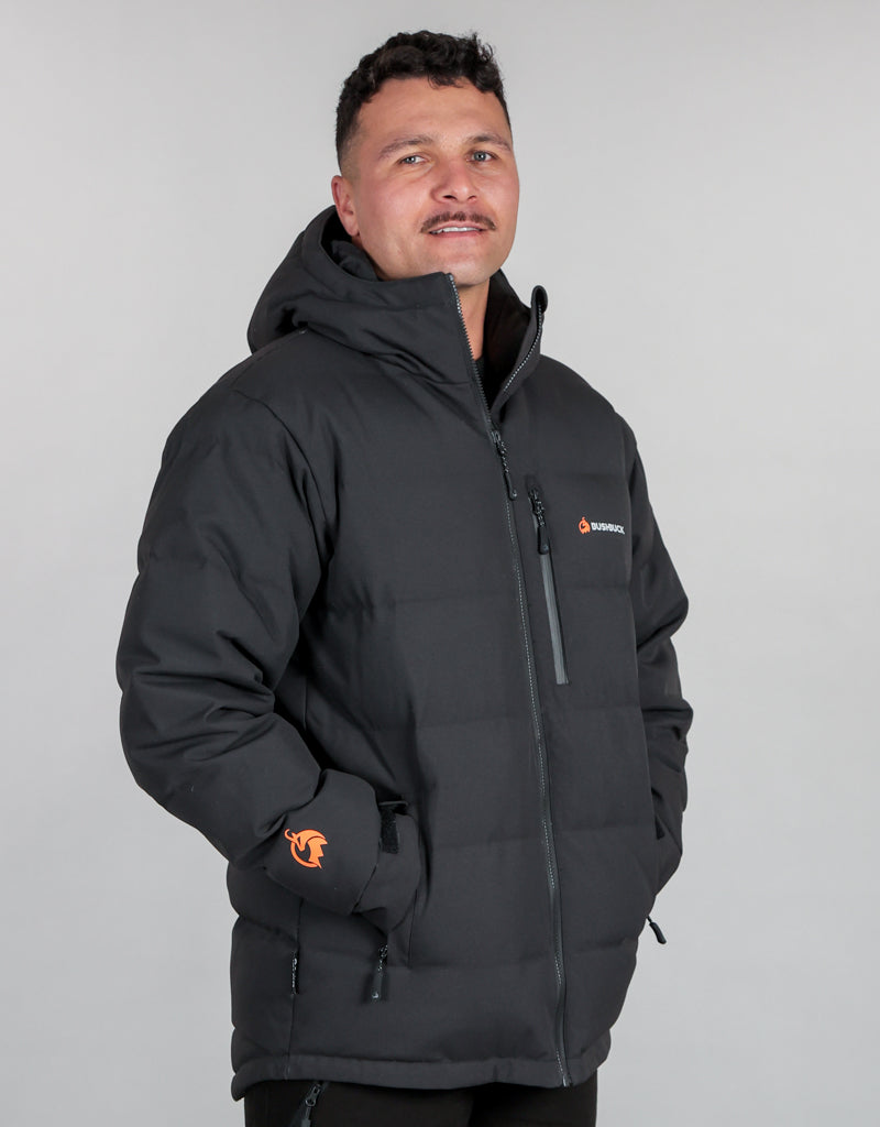 Bushbuck Igloo Waterproof Black Puffer Jacket - 3/4 Men