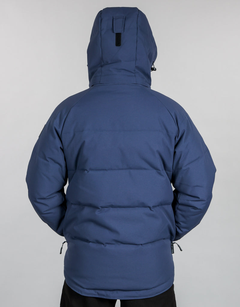 Bushbuck Polar X Puffer Jacket Navy Back with Hood