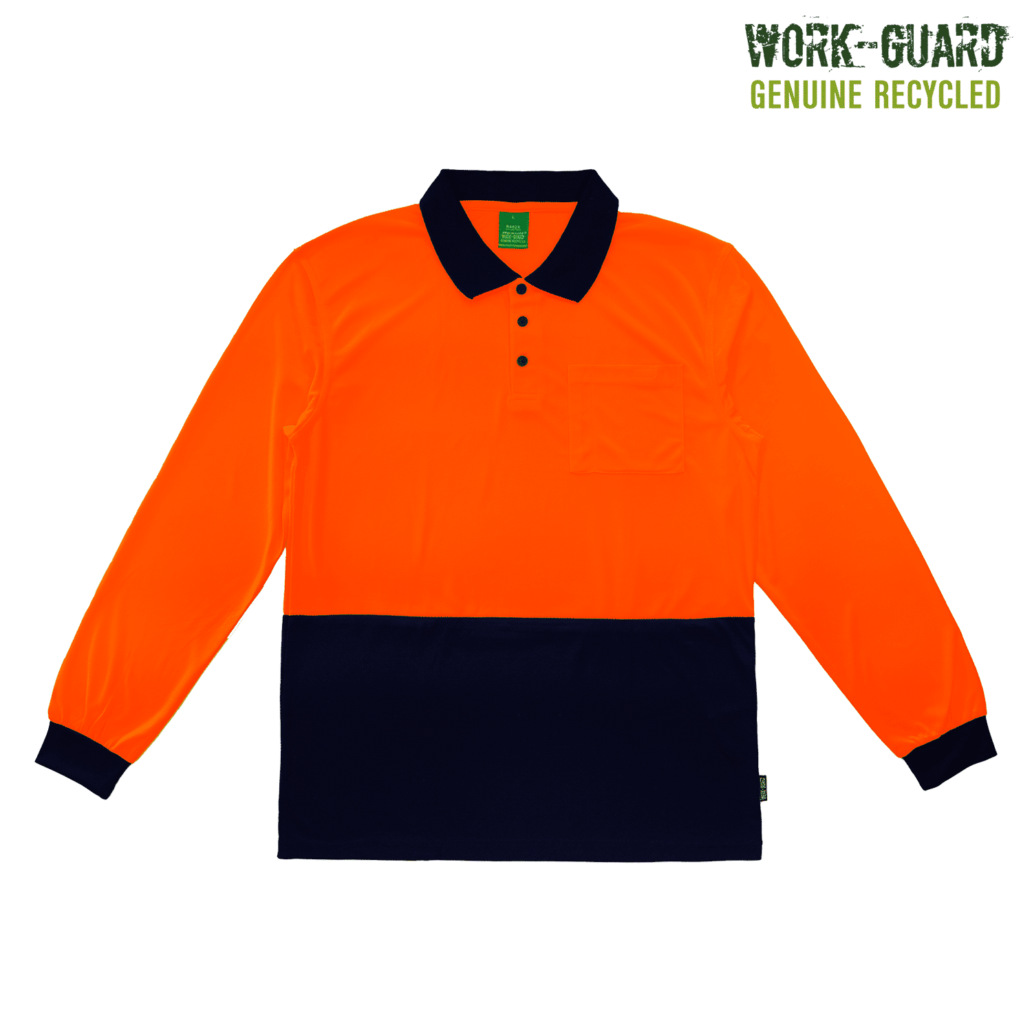 Work-Guard Recycled Hi Vis Longsleeve Polo