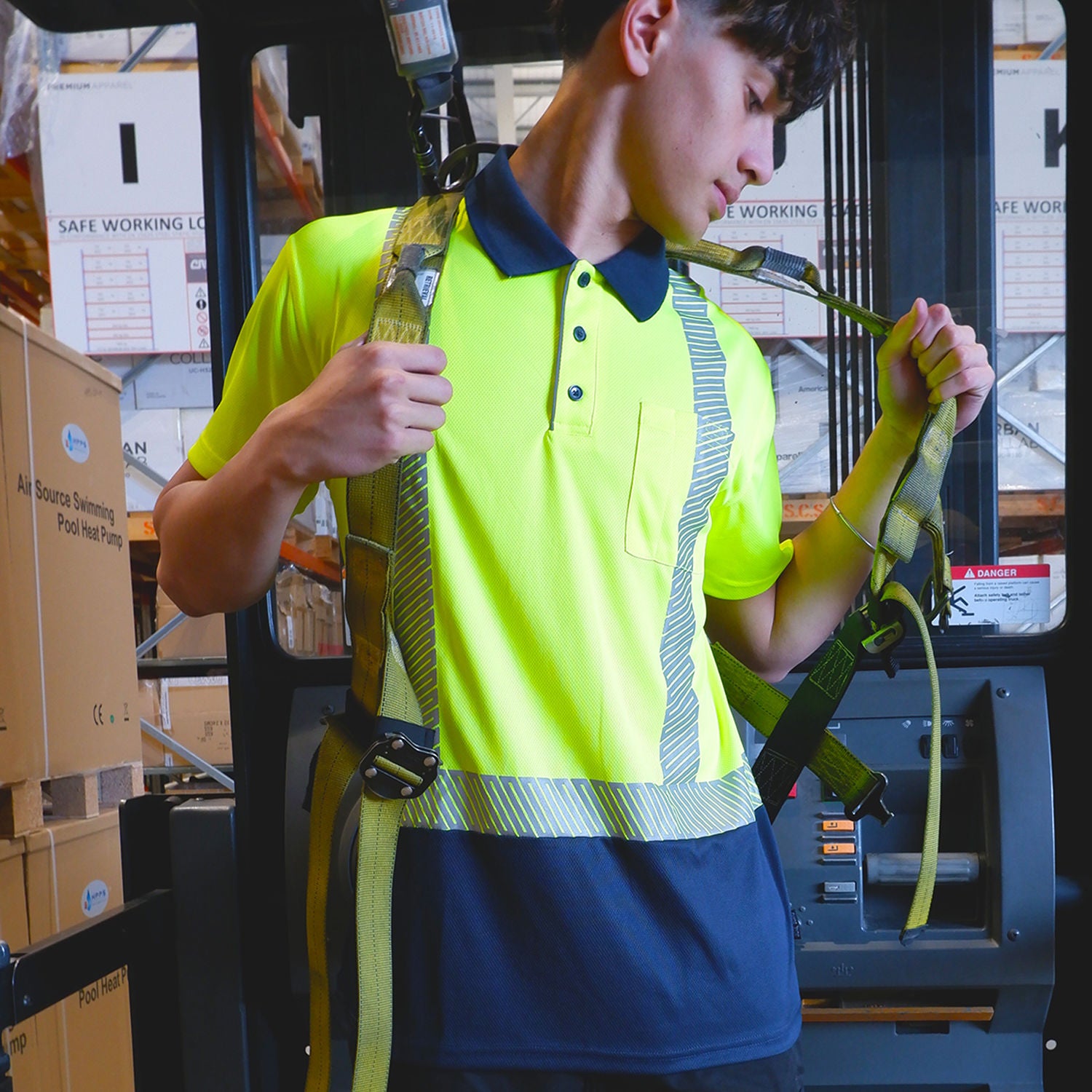 Work-Guard Recycled Hi Vis Short Sleeve Day/Night Polo