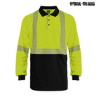 Work-Guard Recycled Hi Vis Long Sleeve Day/Night Polo