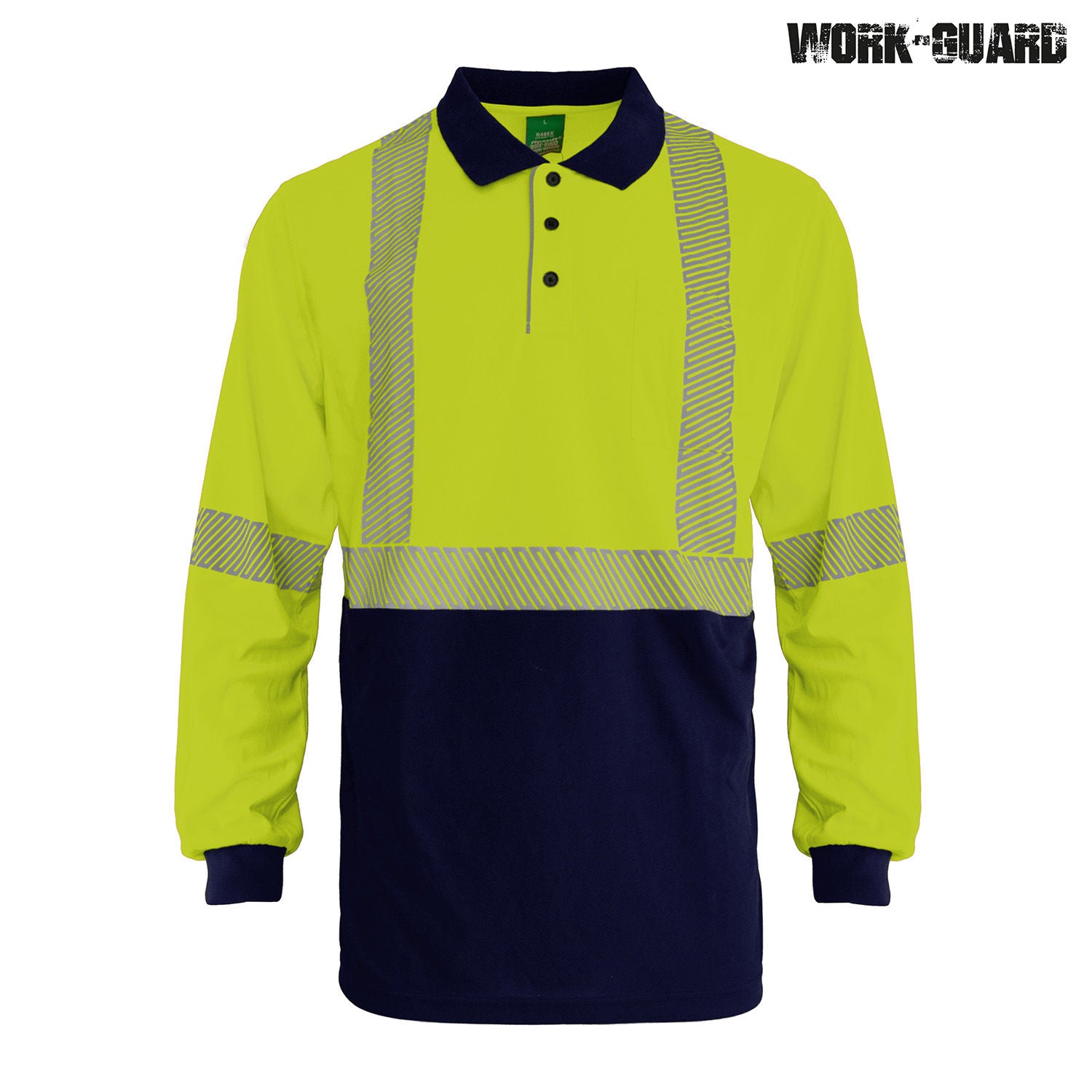 Work-Guard Recycled Hi Vis Long Sleeve Day/Night Polo