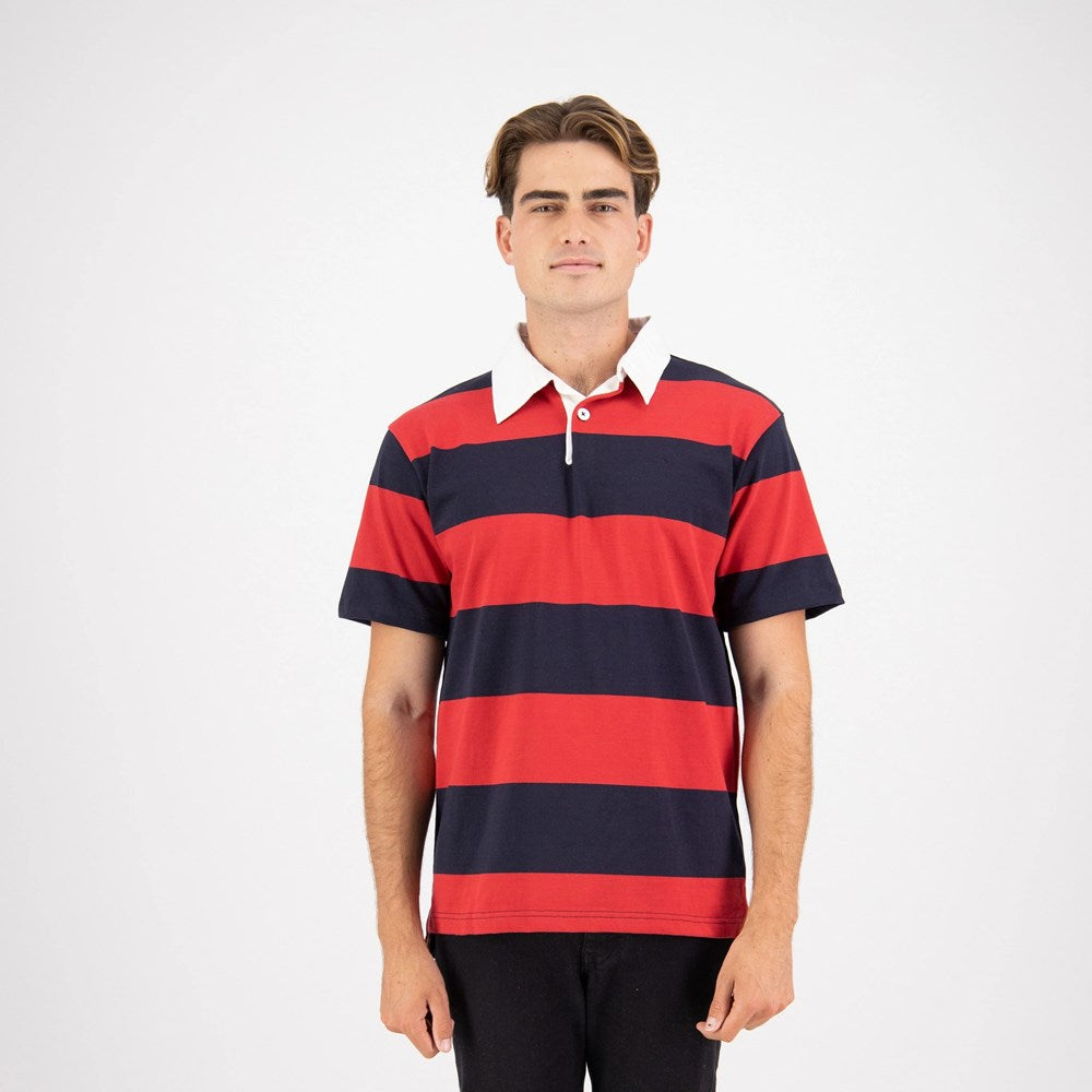 Short-Sleeved Striped Rugby Jersey