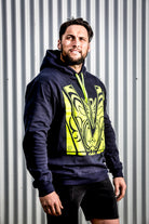 Hoodie- Dark Navy with Yellow Hi-Vis - Hi-Vis-Trends