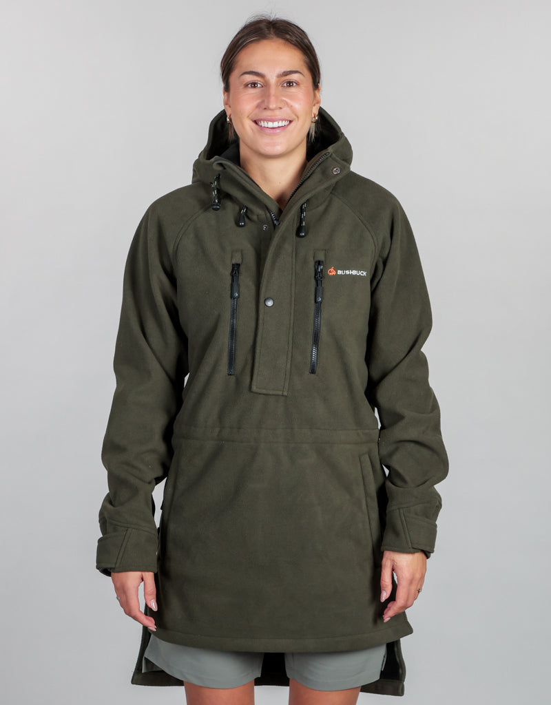 Ranger Bushshirt Green - Womens Fleece Front