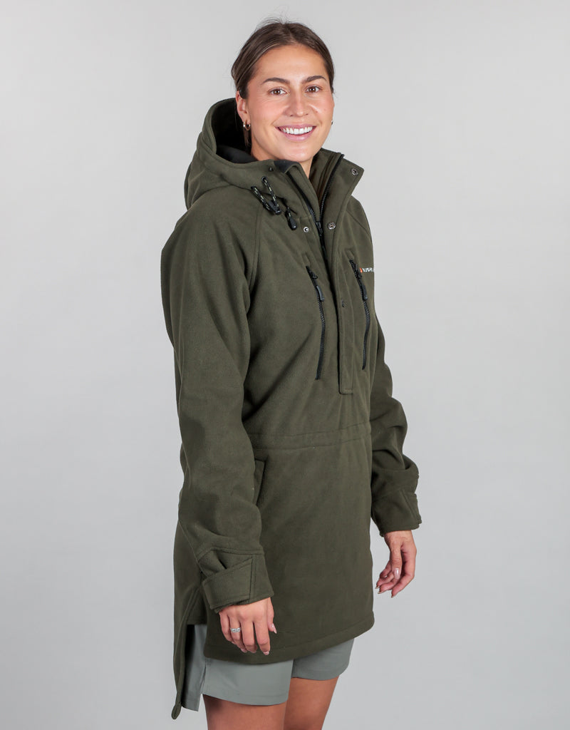 Ranger Bushshirt Green - Womens Fleece Side