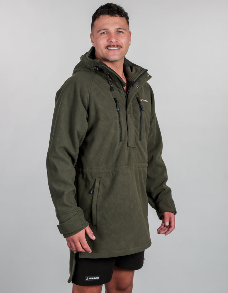 Ranger Bushshirt Green - Mens Fleece Side