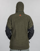 Frontier Windproof Fleece Pullover Green - Mens Back