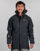 Typhoon Mens Waterproof Black Rain Coat - Front - Wet Weather Gear