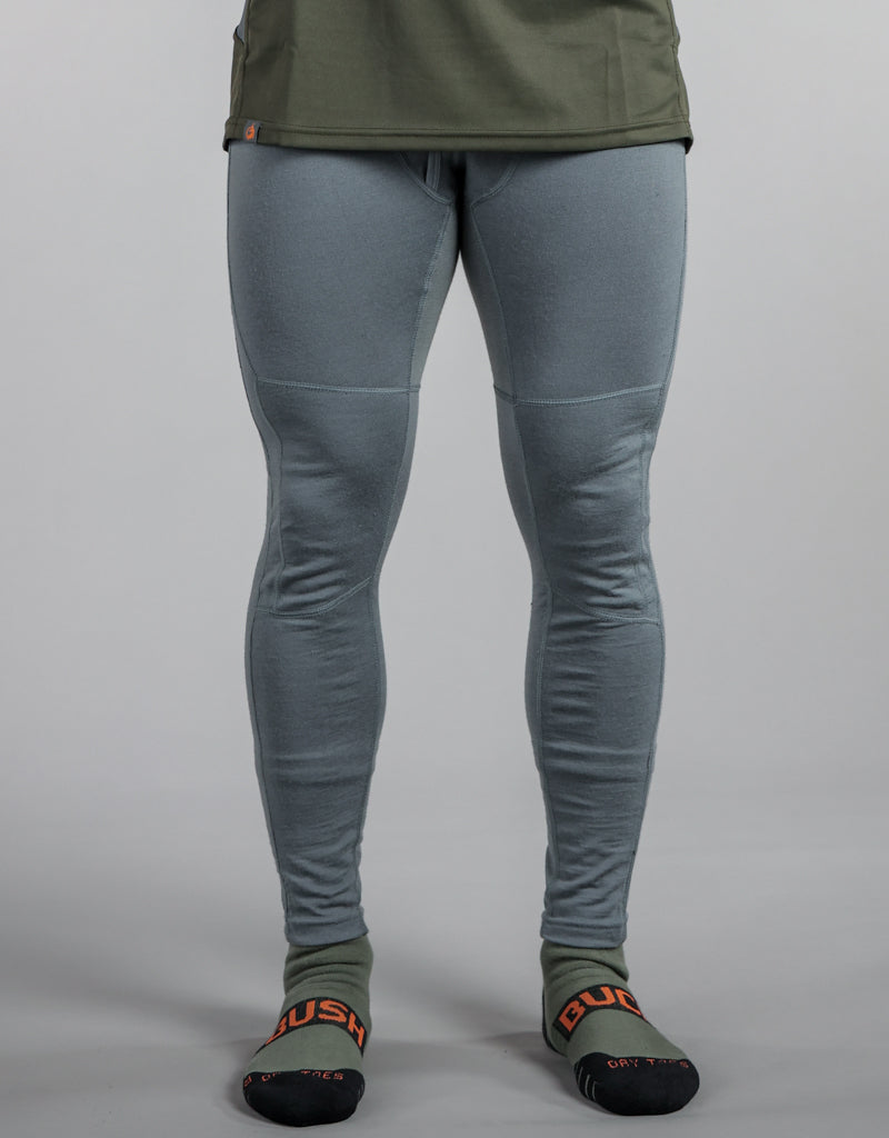 Combat Merino 200 Leggings Grey - Front - Merino Thermals