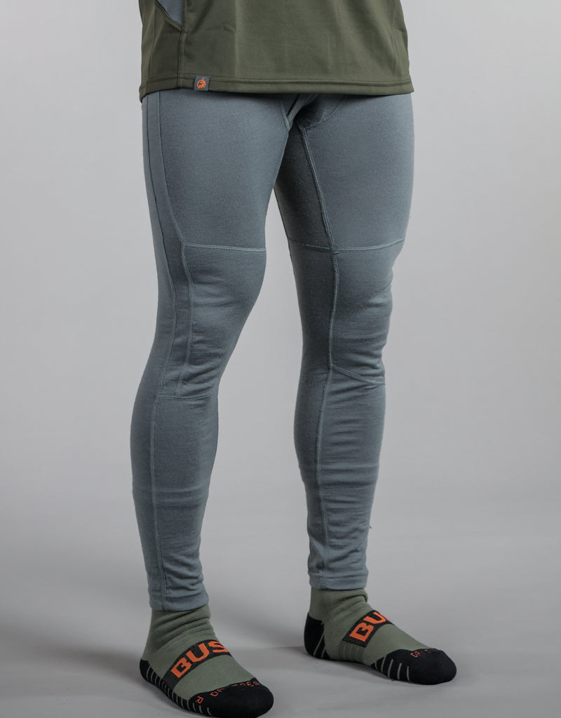 Combat Merino 200 Leggings Grey - Side - Merino Thermals