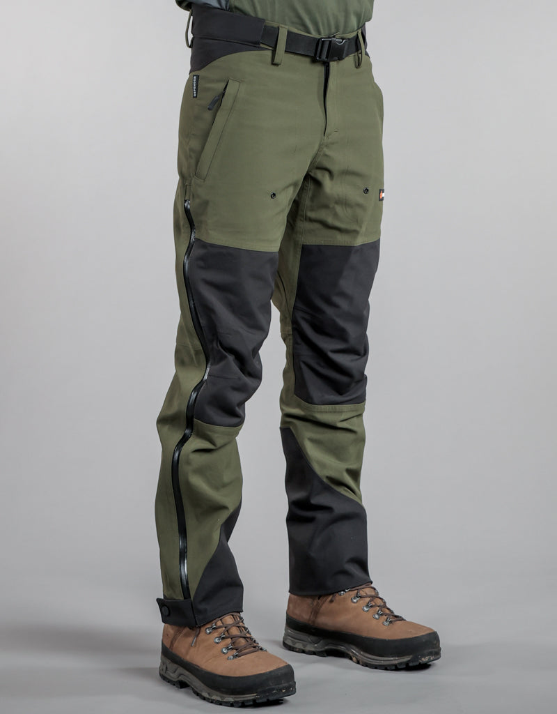 Bushbuck Defender Waterproof Wet Weather Pants - Front 3/4 -  Wet Weather Gear