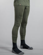 Combat Merino 200 Leggings Green - Side - Merino Thermals