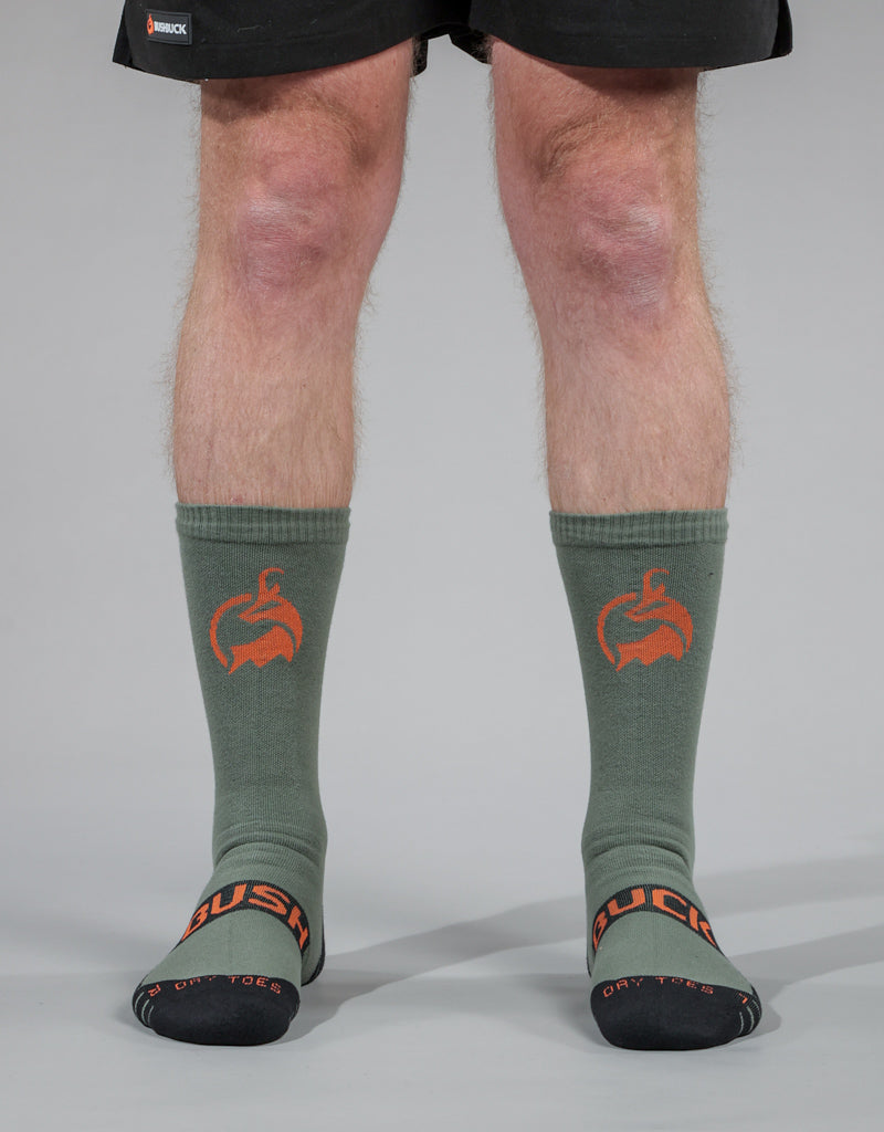 Dry Toes Waterproof Merino Socks - Green
