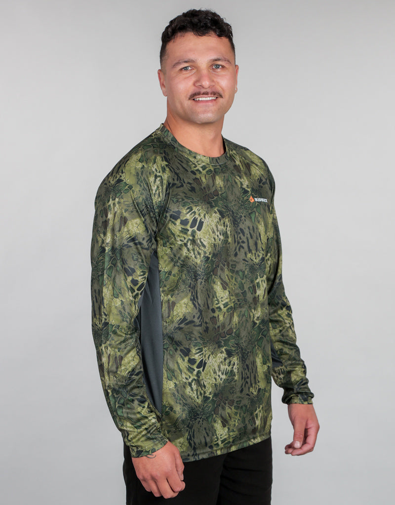 x Crew Base Layer Woodlands Camo - Mens Side