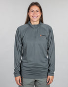 Apex Quarter Zip Base Layer Green - Womens Front