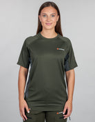 Apex Tee Base Layer Green - Womens Front