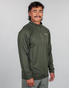 Apex Quarter Zip Base Layer Green - Mens Side