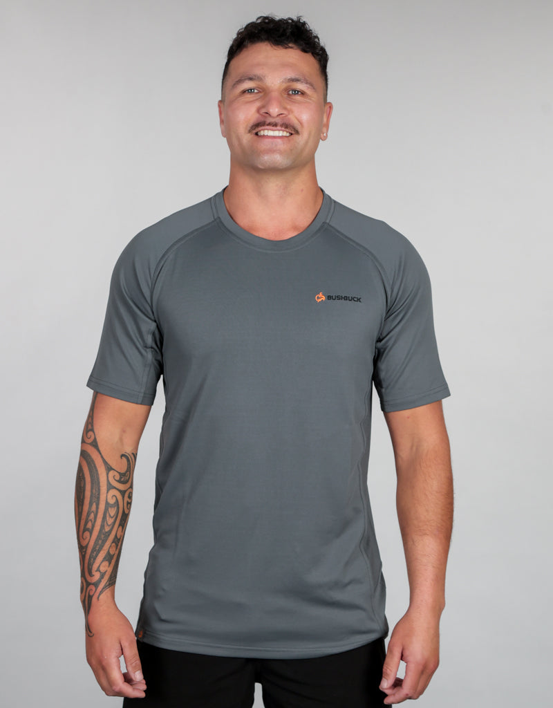 Apex Tee Base Layer Grey - Mens Front