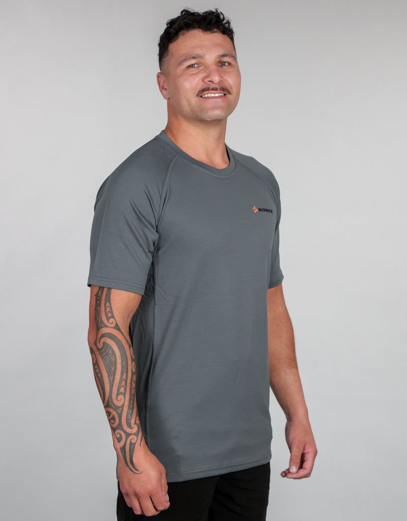Apex Tee Base Layer Grey - Mens Side