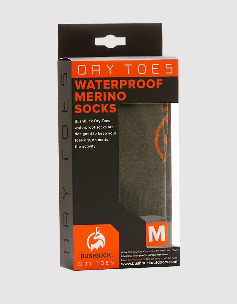 Bushbuck Dry Toes Waterproof Merino Socks - Bushbuck
