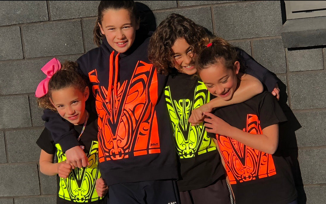 Kids T-Shirts- Black/ Hi Vis Orange - Hi-Vis-Trends
