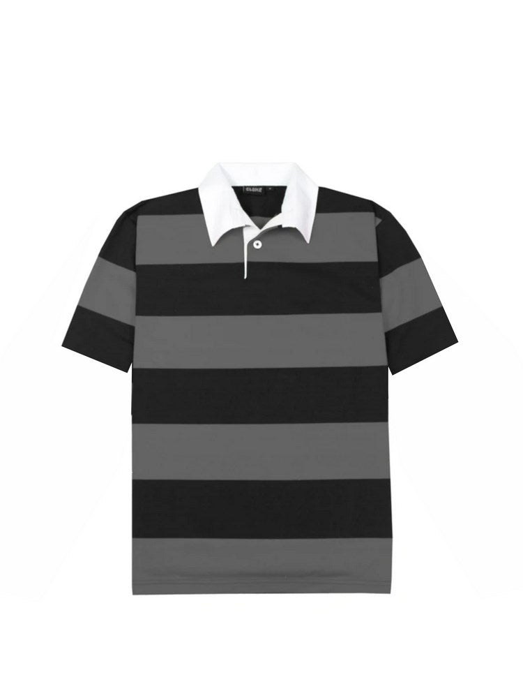 Short-Sleeved Striped Rugby Jersey