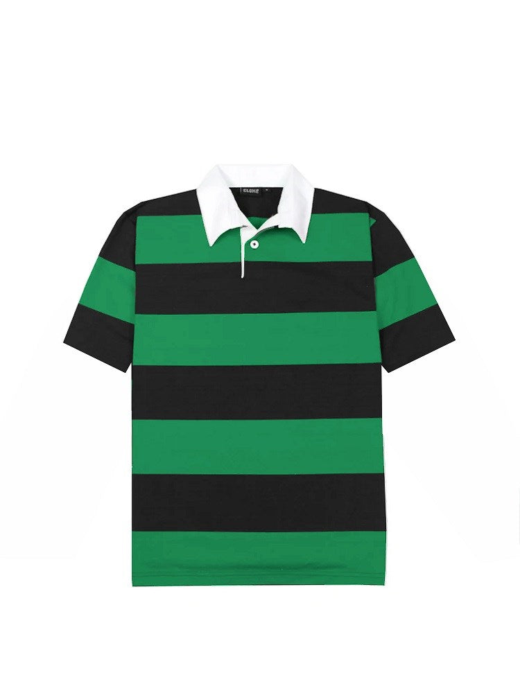 Short-Sleeved Striped Rugby Jersey