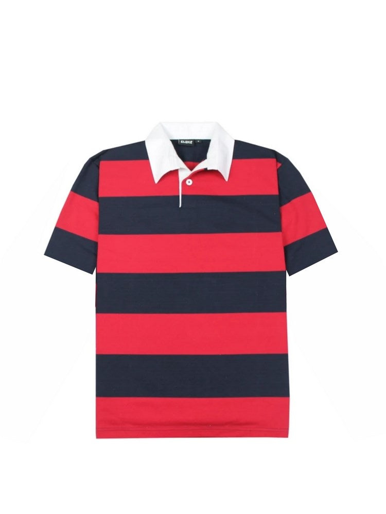 Short-Sleeved Striped Rugby Jersey