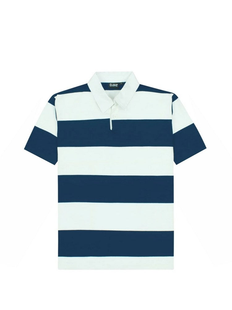 Short-Sleeved Striped Rugby Jersey
